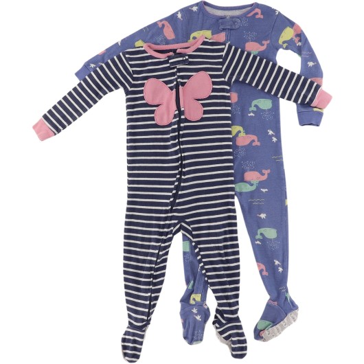 Carters Double Blue Romper Bundle 24M