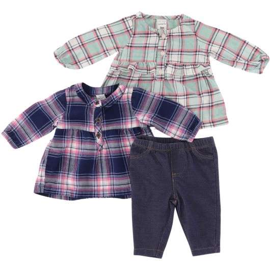 Carter's Double Plaid Outfit 3M