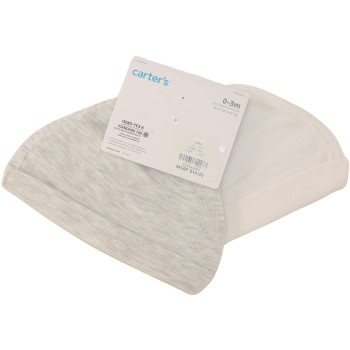 Carter's Gender Neutral Grey/White Beanie Hat Carter's Gender Neutral Grey/White Beanie Hat