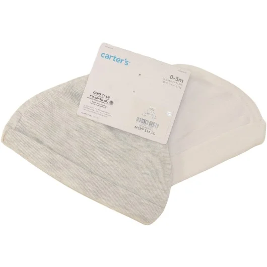 Carter's Gender Neutral Grey/White Beanie Hat