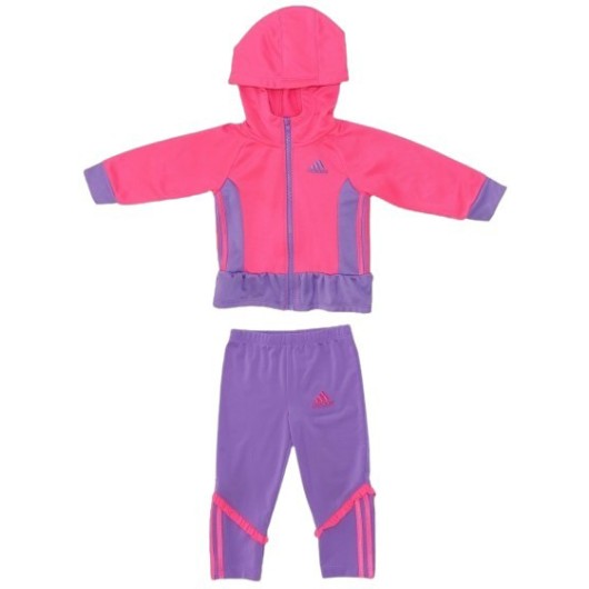 Adidas Girls Pink/Purple Sweat Suit