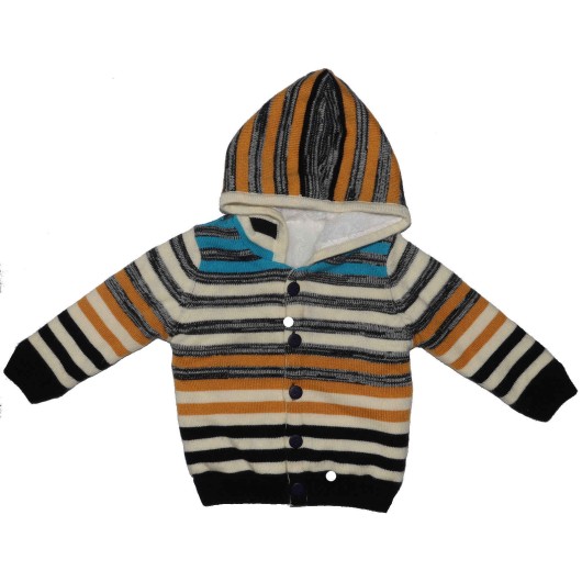 Babyhug Boys Multi-Color Knitted Sweater