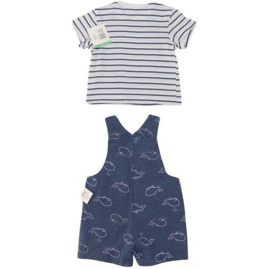 Little Me Boys Blue/White Casual Set Little Me Boys Blue/White Casual Set
