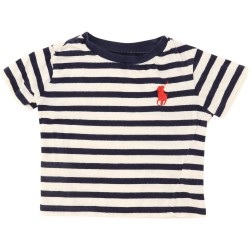 Ralph Lauren Girls Blue/White Short Sleeve