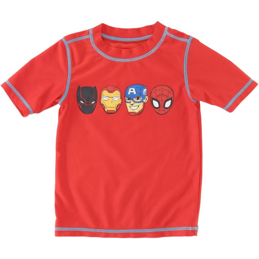 Marvel Boys Red Short Sleeve