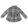 Cat & Jack Girls Grey/Black Plaid Shirt