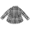 Cat & Jack Girls Grey/Black Plaid Shirt