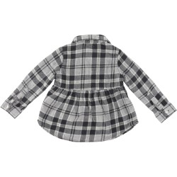 Cat & Jack Girls Grey/Black Plaid Shirt