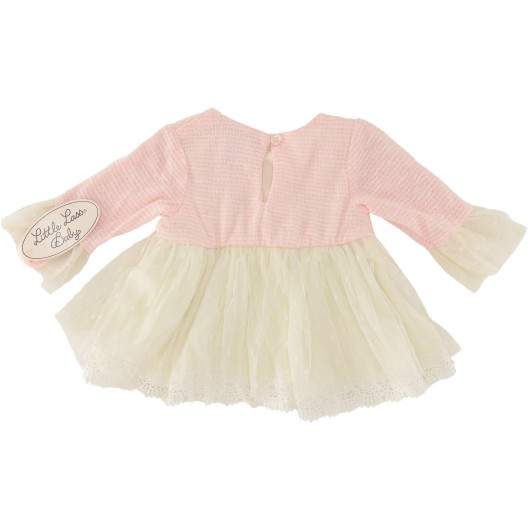 Little Lass Girls Pink/Cream Dress Little Lass Girls Pink/Cream Dress