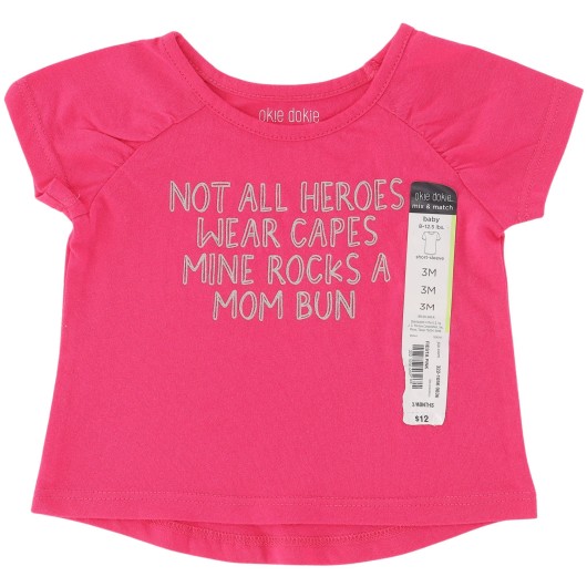 Okie Dokie Girls Pink Short Sleeve