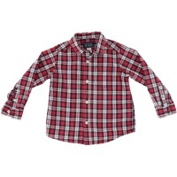 Childrens Place Girls Red/Black Plaid Shirt