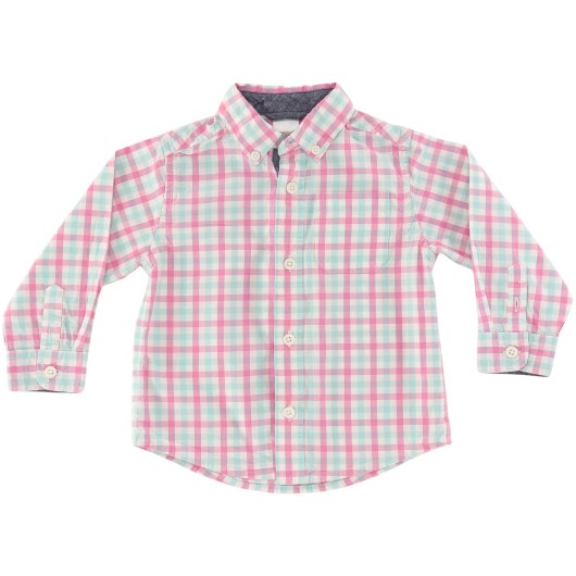 Gymboree Girls Pink/Blue Button Shirt