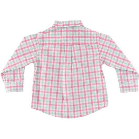 Gymboree Girls Pink/Blue Button Shirt Gymboree Girls Pink/Blue Button Shirt