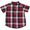 Childrens Place Girls Blue/Red Plaid Shirt