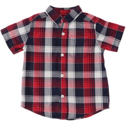 Childrens Place Girls Blue/Red Plaid Shirt