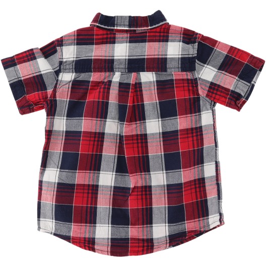 Childrens Place Girls Blue/Red Plaid Shirt Childrens Place Girls Blue/Red Plaid Shirt