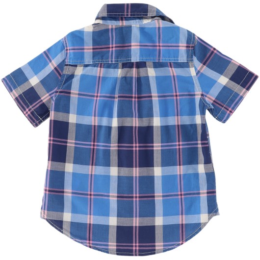 Gap Girls Blue/Pink Plaid Shirt Gap Girls Blue/Pink Plaid Shirt