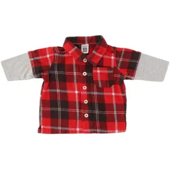 Carter's Gender Neutral Red/Black Plaid Shirt
