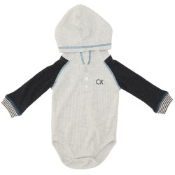 Calvin Klein Gender Neutral Grey Onesie