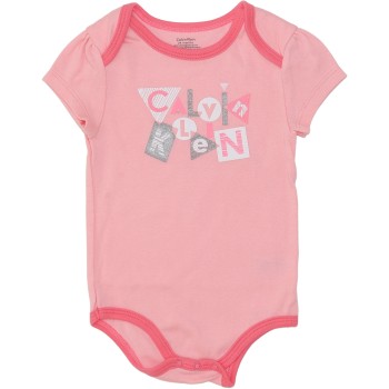 Calvin Klein Girls Pink Onesie