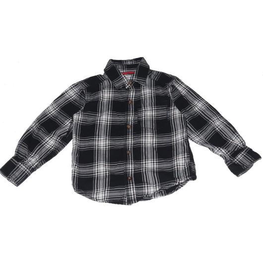 Carter's Boys Black Plaid Shirt