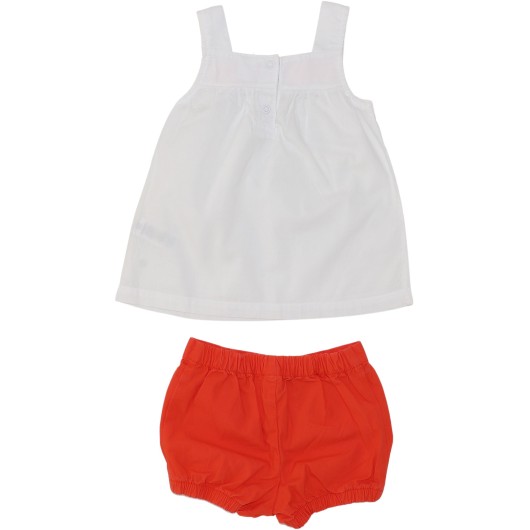 Carter's Girls Orange/White Casual Set Carter's Girls Orange/White Casual Set