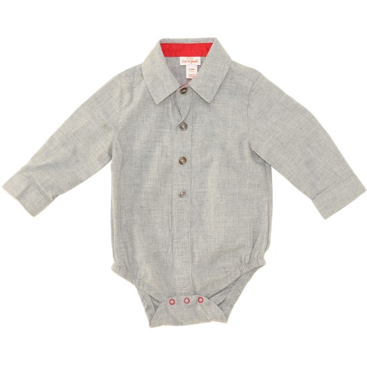 Cat & Jack Boys Grey Onesie
