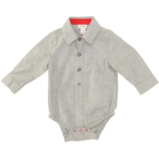 Cat & Jack Boys Grey Onesie