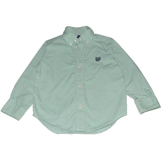 Chaps Boys Green/White Button Shirt