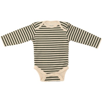 Chick Pea Boys Cream/Green Onesie