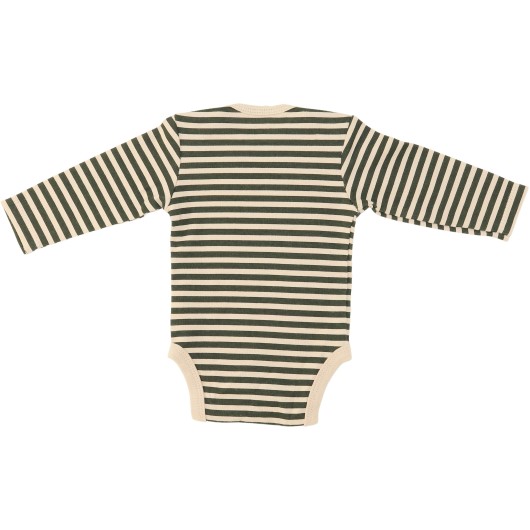 Chick Pea Boys Cream/Green Onesie