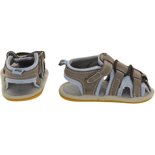 Unbranded Boys Grey/Blue Sandals Unbranded Boys Grey/Blue Sandals