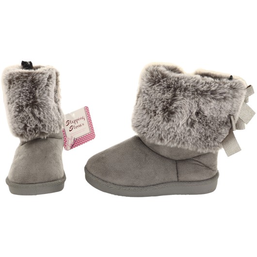 Stepping Stones Girls Grey Boots