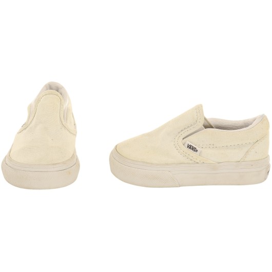Vans Girls White Loafers