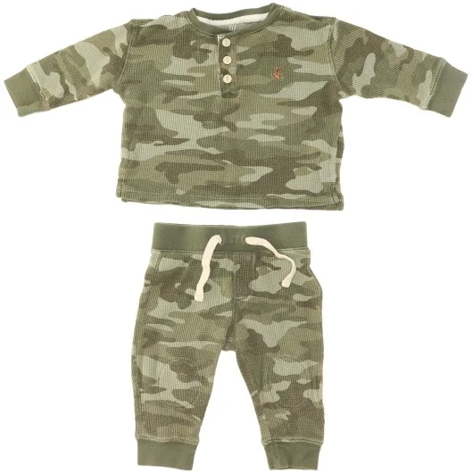 Gap Gender Neutral Green Casual Set