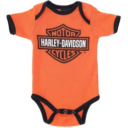 Harley Davidson Gender Neutral Orange Onesie