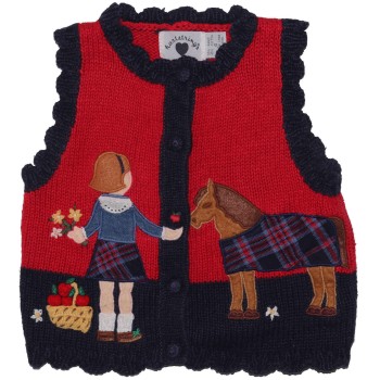 Hartstrings Girls Red Knitted Sweater