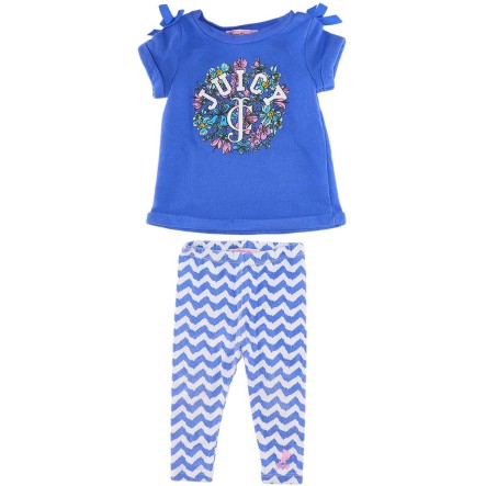 Juicy Couture Girls Blue/White Set