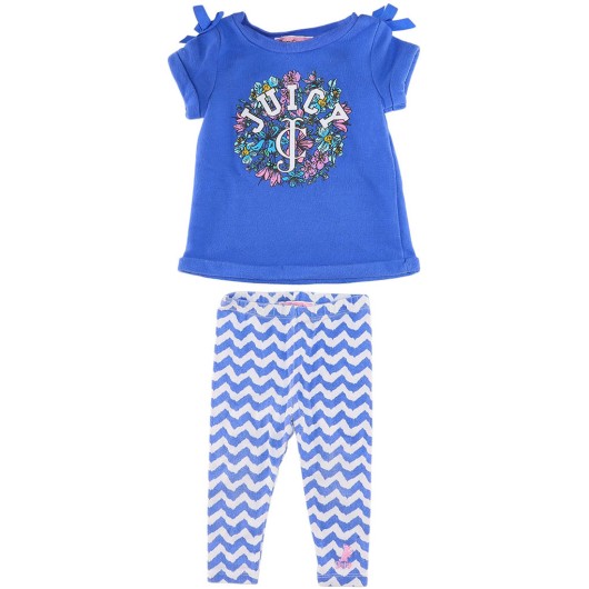 Juicy Couture Girls Blue/White Set