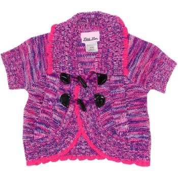 Little Lass Girls Pink/Purple Knitted Sweater