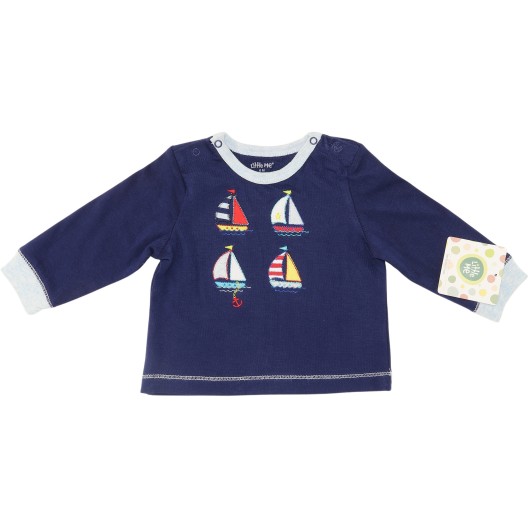Little Me Boys Blue Long Sleeve