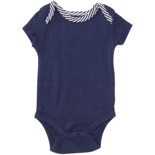 Little Me Boys Blue Onesie