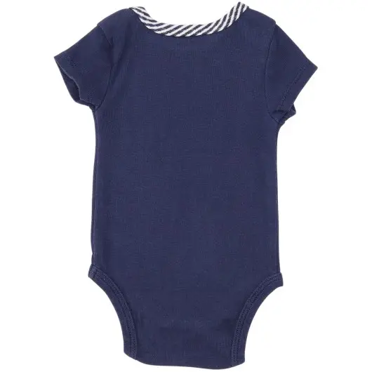 Little Me Boys Blue Onesie