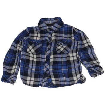 Little Rails Boys Blue Plaid Shirt