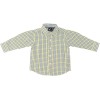 Nautica Boys Blue/Yellow Button Plaid Shirt
