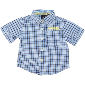 Nautica Boys Blue Plaid Shirt