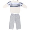 Nautica Boys White/Blue Casual Set