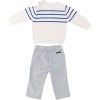 Nautica Boys White/Blue Casual Set