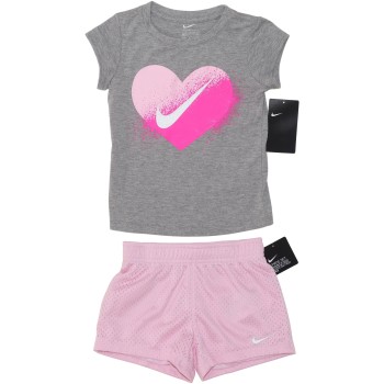Nike Girls Grey/Pink Activewear Set