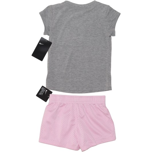 Nike Girls Grey/Pink Activewear Set Nike Girls Grey/Pink Activewear Set